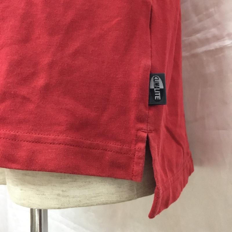 アディダス adidas Tシャツ 半袖 半袖カットソー プリントTシャツ スタンドネックカットソー 0 ロゴ、文字 えんじ / ワインレッド /  メンズ USED 古着 中古 10113291