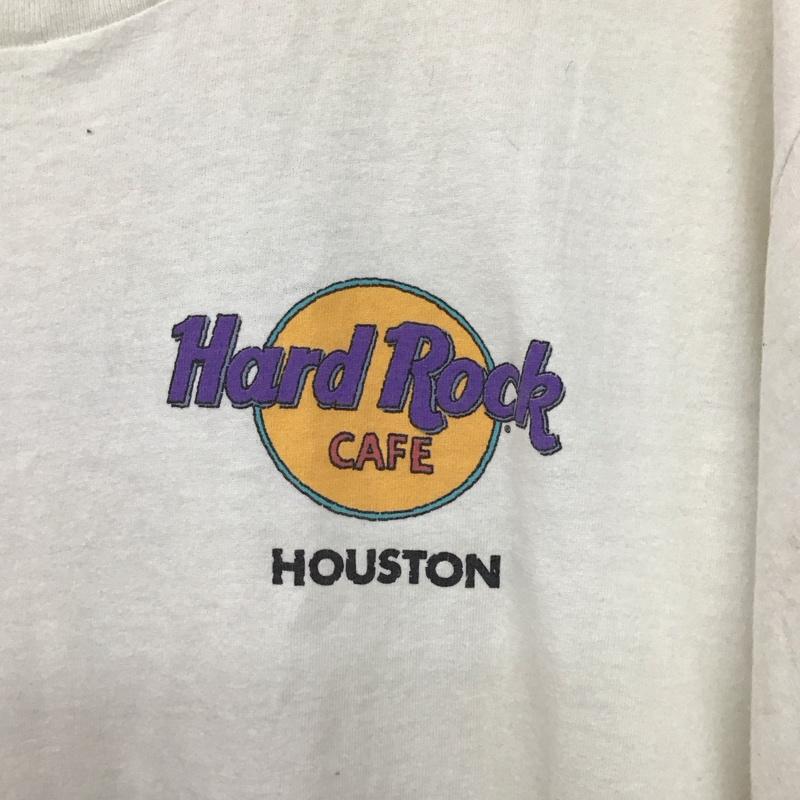 ハードロックカフェ HARD ROCK CAFE Tシャツ 半袖 半袖カットソー プリントTシャツ クルーネックカットソー L ロゴ、文字 白 / ホワイト /  メンズ USED 古着 中古 10145572