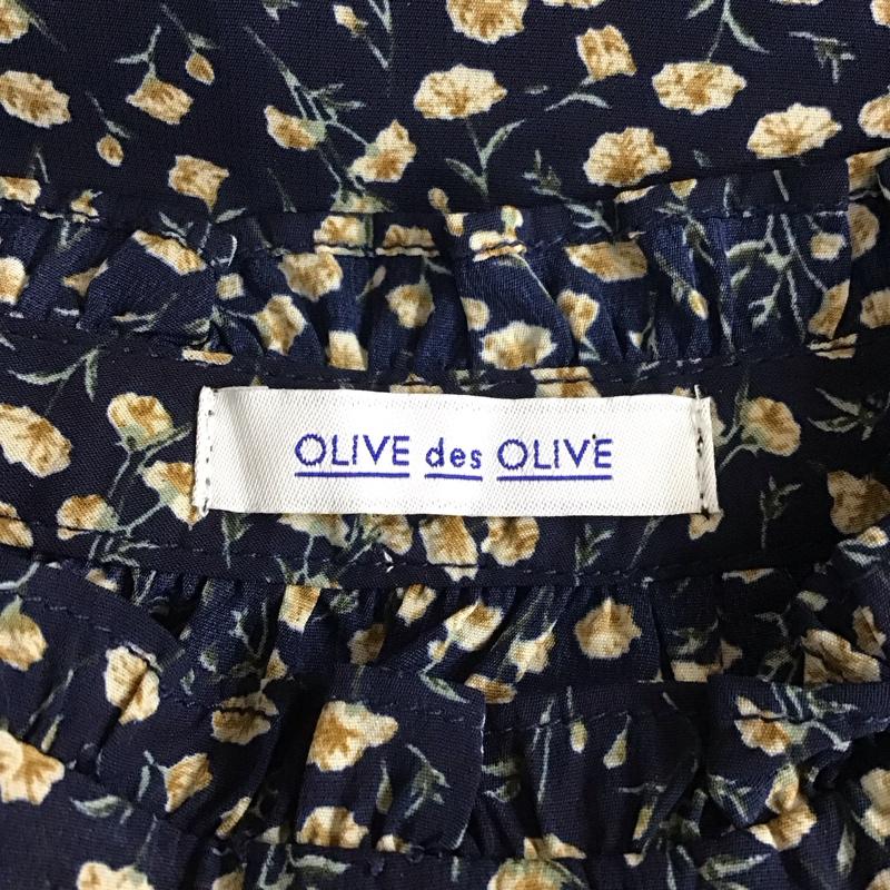 オリーブデオリーブ OLIVE des OLIVE ワンピース ロングスカート 長袖ロングワンピース フレアワンピース 切り替えワンピース 総柄 FREE プリント マルチカラー / マルチカラー /  レディース USED 古着 中古 10116957
