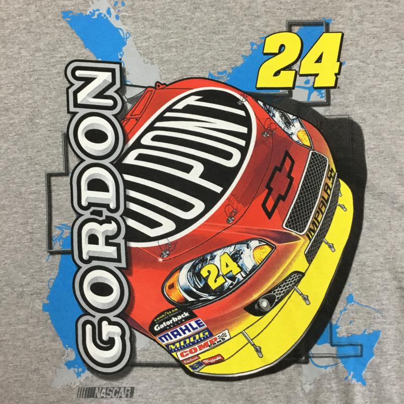 ユーズドクロージング used clothes Tシャツ 半袖 NASCAR プリント Ｔシャツ グレー　GORDON プリント 灰 / グレー /  メンズ USED 古着 中古 10130951