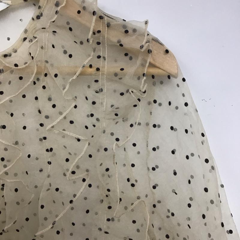 ザラ ZARA シャツ、ブラウス 半袖 半袖シャツ シアーシャツ ドットノーカラーシャツ S ドット マルチカラー / マルチカラー /  レディース USED 古着 中古 10136785