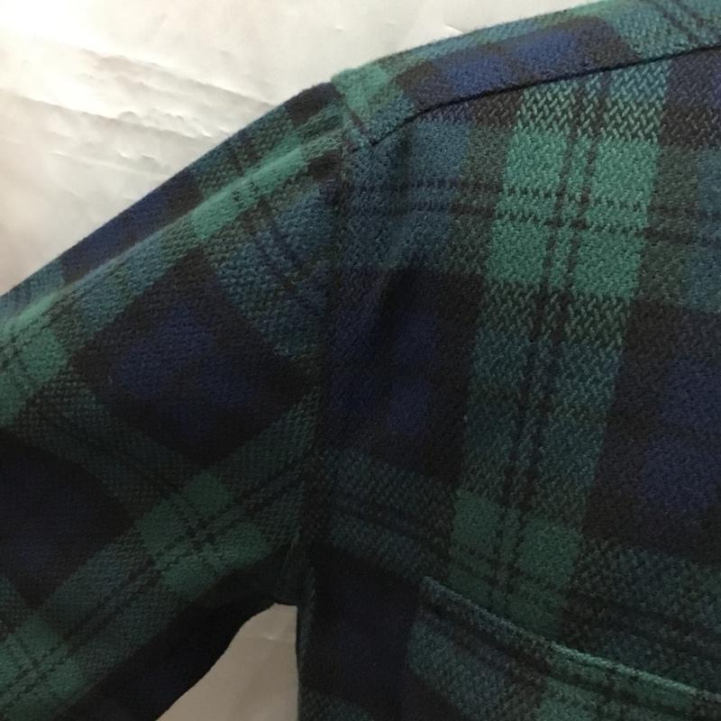 エーグル AIGLE シャツ、ブラウス 長袖 L チェック 緑 / グリーン /  メンズ USED 古着 中古 10112785