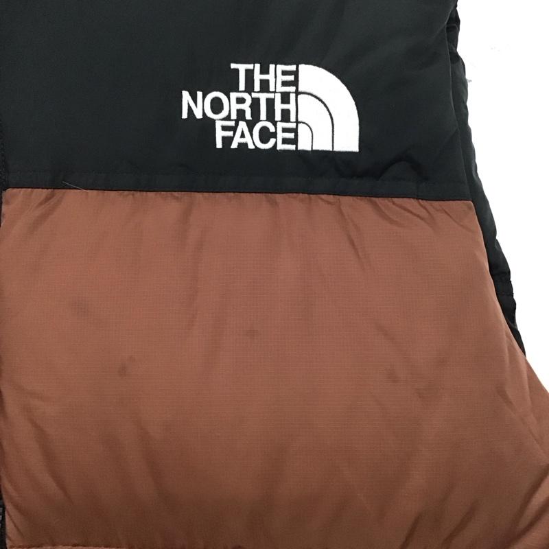 ザノースフェイス THE NORTH FACE ベスト ベスト nd92338 ヌプシベスト ジップアップベスト XL ロゴ、文字 黒 / ブラック / X 茶 / ブラウン /  メンズ USED 古着 中古 10144983