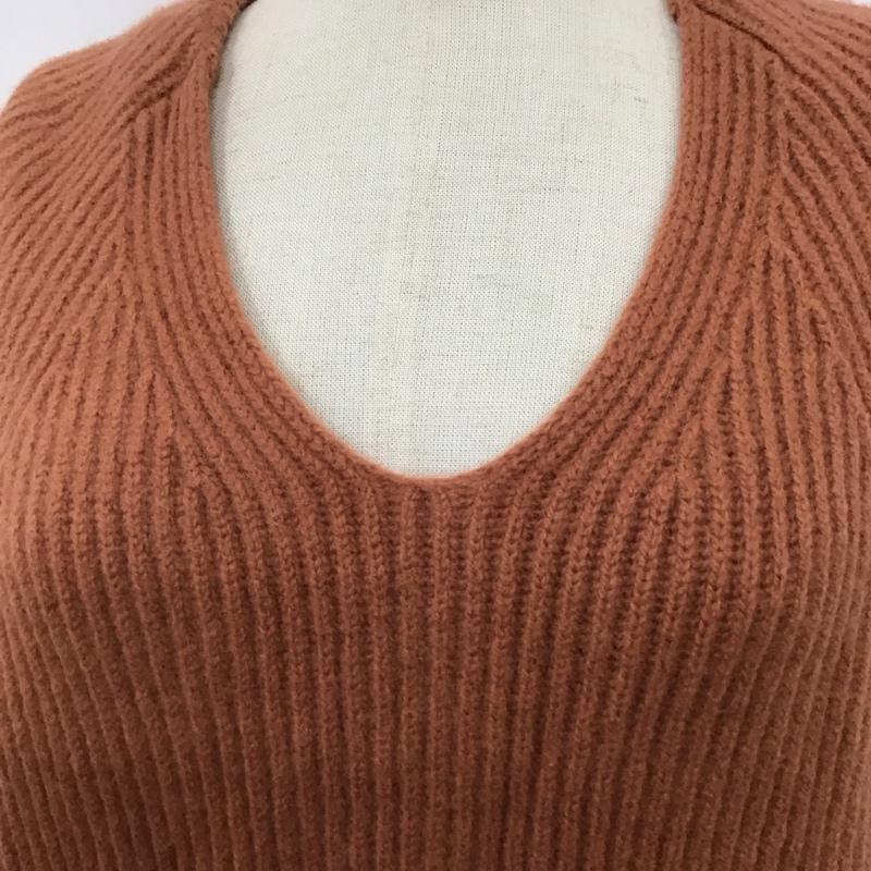 アーバンリサーチ URBAN RESEARCH ニット、セーター 長袖 UR97-22O006 Vネック FREE 無地 橙 / オレンジ /  レディース USED 古着 中古 10120600