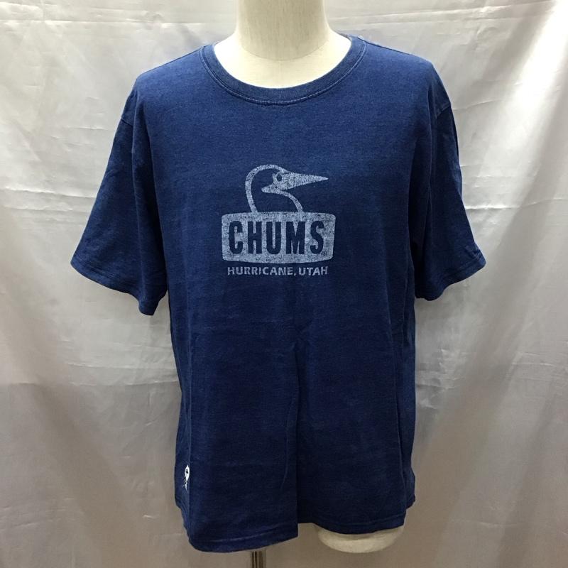 チャムス CHUMS Tシャツ 半袖 半袖カットソー プリントTシャツ クルーネックカットソー XL プリント 青 / ブルー /  メンズ USED 古着 中古 10117517
