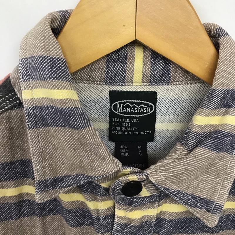 マナスタッシュ MANASTASH シャツ、ブラウス 長袖 長袖シャツ チェックシャツ カラーシャツ M プリント マルチカラー / マルチカラー /  メンズ USED 古着 中古 10147502