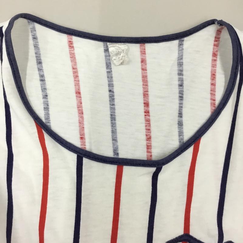 古着 USED カットソー 半袖 半袖カットソー プリントTシャツ クルーネックカットソー 46 ストライプ マルチカラー / マルチカラー /  レディース USED 古着 中古 10118481