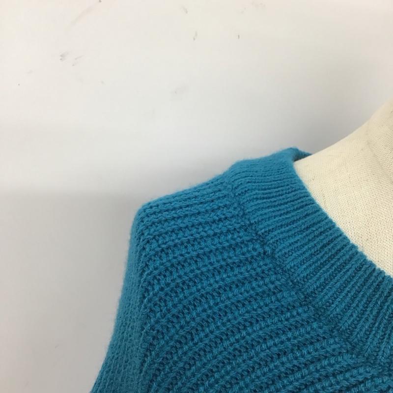 アズールバイマウジー AZUL BY MOUSSY ニット、セーター 長袖 250FAT70-198H カシュクールニットセットトップス M 無地 青 / ブルー /  レディース USED 古着 中古 10110968