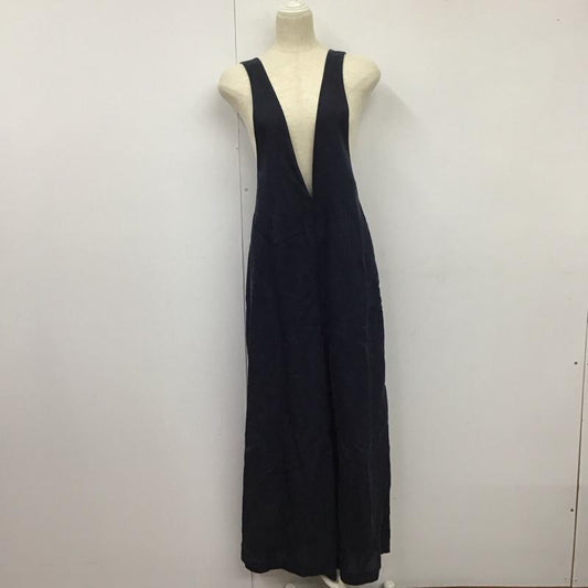 グリーンレーベルリラクシング green label relaxing サロペット・オーバーオール サロペット、オーバーオール 3626-105-1993 リヨセル フレアオールインワン 38 無地 紺 / ネイビー /  レディース USED 古着 中古 10133418