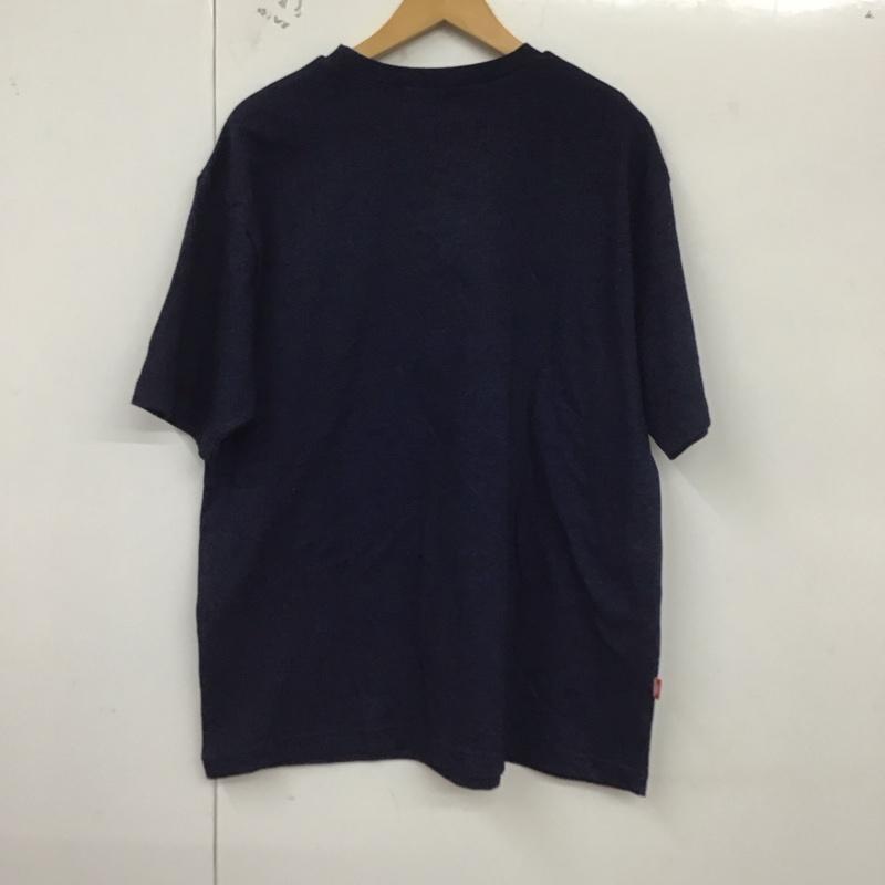 ラヂオ エウ゛ァ RADIO EVA Tシャツ 半袖 L プリント X ロゴ、文字 紺 / ネイビー /  メンズ USED 古着 中古 10129934