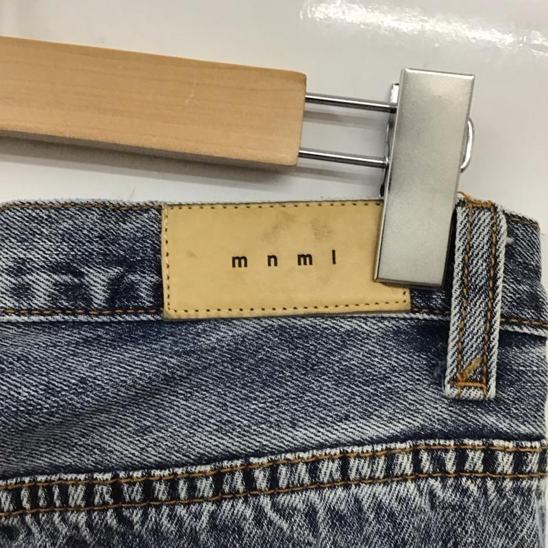 ミニマル mnml パンツ デニム、ジーンズ デニムパンツ スリムパンツ フレアパンツ ジーンズ 32インチ ダメージ加工 インディゴ / インディゴ /  メンズ USED 古着 中古 10118238