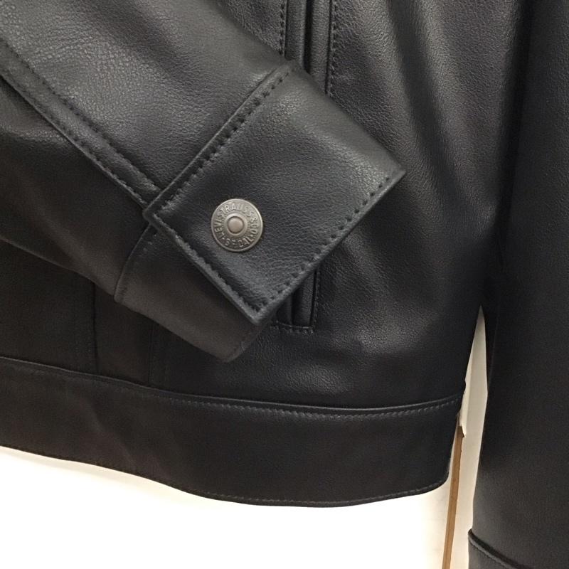 リーバイストラウスアンドコー Levi Strauss & co. ジャケット、上着 ジャケット、ブレザー レザージャケット フロントボタン アウター L 無地 黒 / ブラック /  メンズ USED 古着 中古 10142365