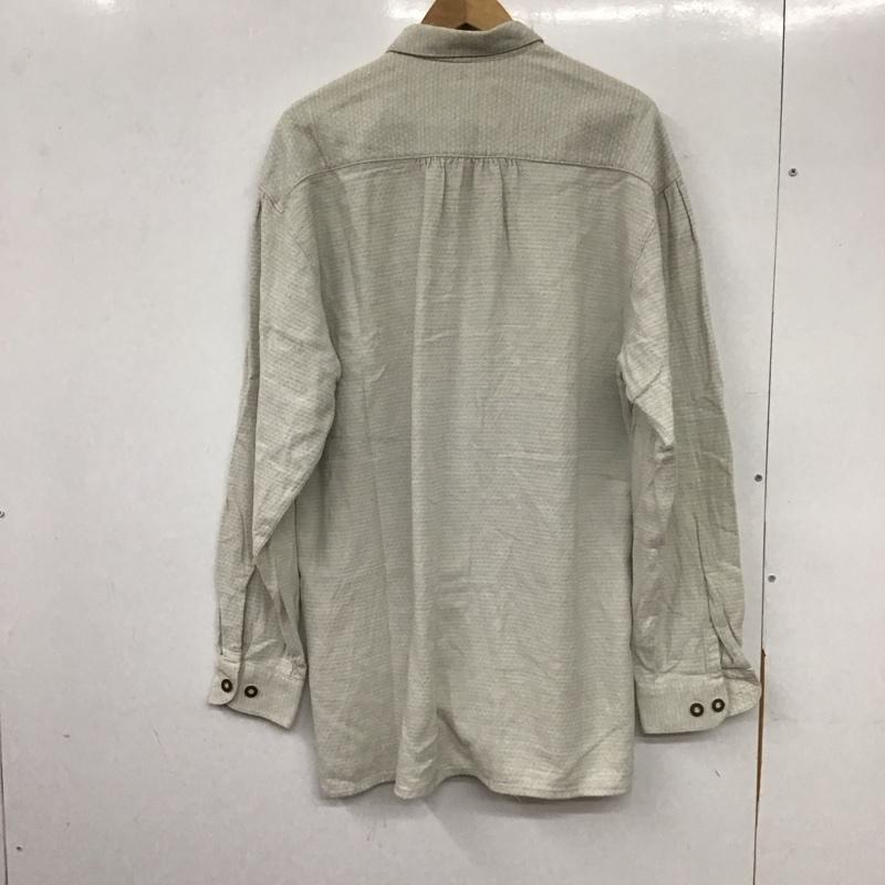 古着 USED シャツ、ブラウス 長袖 長袖シャツ 無地シャツ カラーシャツ 古着 無地 ベージュ / ベージュ /  メンズ USED 古着 中古 10136713