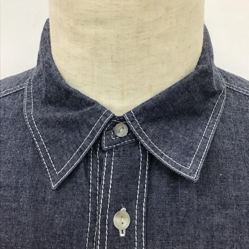 サイラス SILAS シャツ、ブラウス 半袖 10112403 M 無地 紺 / ネイビー /  メンズ USED 古着 中古 10116464