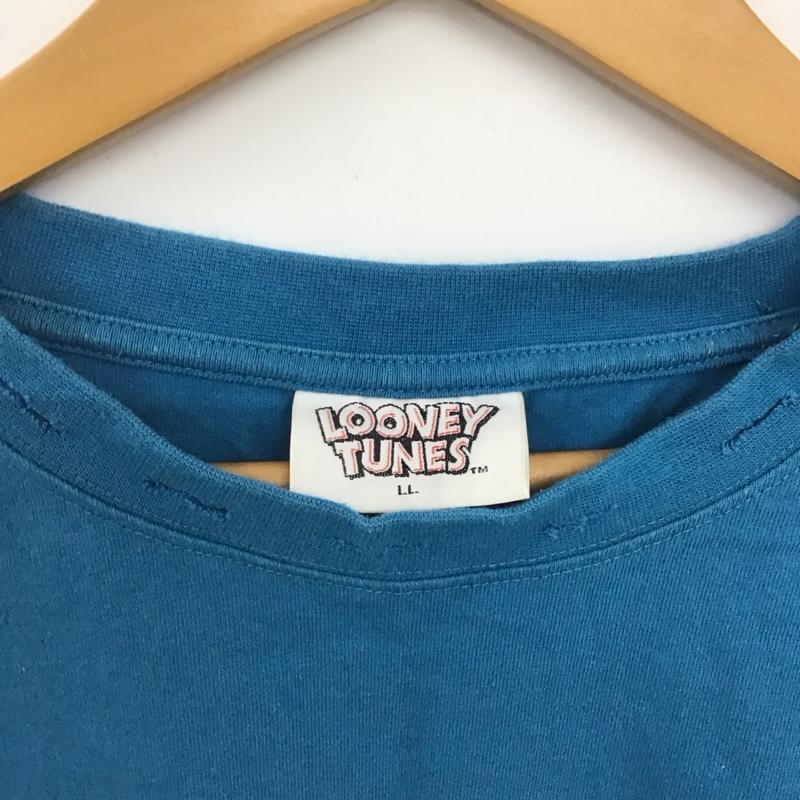 古着 USED Tシャツ 半袖 LOONEY TUNES ショート丈 リメイク LL キャラクター 青 / ブルー /  レディース USED 古着 中古 10147735