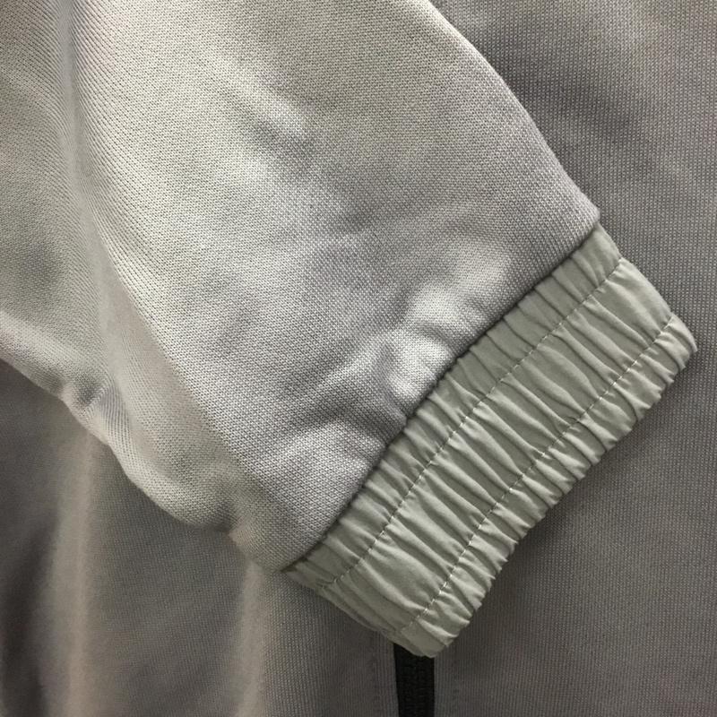 アディダス adidas ジャケット、上着 ジャンパー、ブルゾン gn3288 スポーツウェアー ジップアップジャケット ジャージ L ロゴ、文字 灰 / グレー /  メンズ USED 古着 中古 10114160