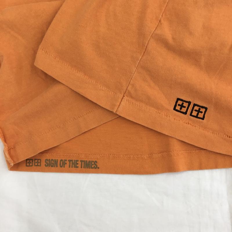 スビ KSUBI カットソー 長袖 S ロゴ、文字 橙 / オレンジ /  メンズ USED 古着 中古 10133854