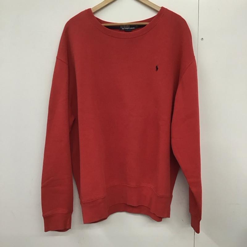 ポロバイラルフローレン Polo by RALPH LAUREN トレーナー 長袖 長袖 XL ロゴ、文字 赤 / レッド /  メンズ USED 古着 中古 10140564