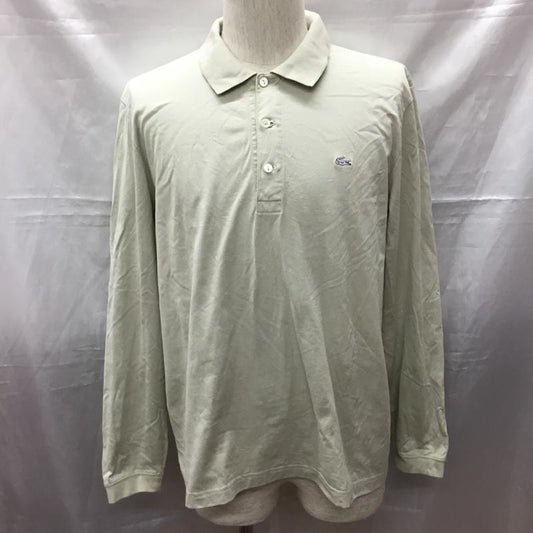 ラコステ LACOSTE ポロシャツ 長袖 ワニ 5191L 5 ワンポイント ベージュ / ベージュ /  メンズ USED 古着 中古 10111399