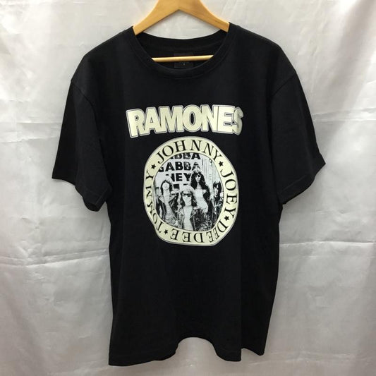 古着 USED Tシャツ 半袖 半袖カットソー プリントTシャツ クルーネックカットソー バンドTシャツ L プリント 黒 / ブラック /  メンズ USED 古着 中古 10106912
