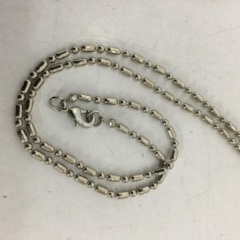 ステューシー STUSSY アクセサリー ネックレス、ペンダント ロゴ、文字 銀 / シルバー / X 黒 / ブラック /  メンズ USED 古着 中古 10146894