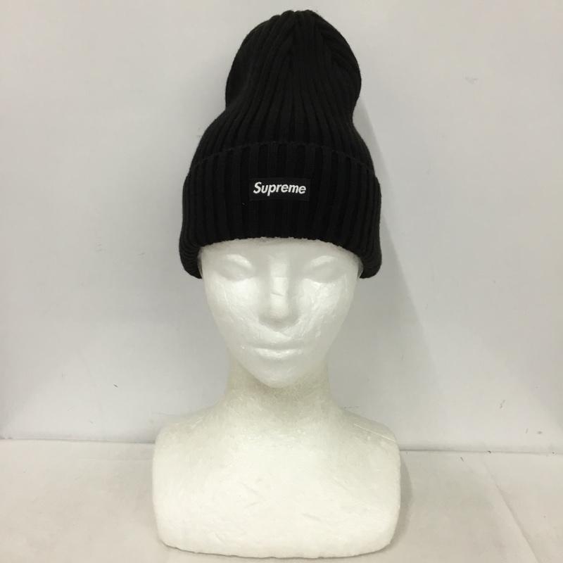 シュプリーム Supreme 帽子 ニット帽 ボックスロゴ コットン リブ ビーニー ロゴ、文字 黒 / ブラック /  メンズ USED 古着 中古 10150514