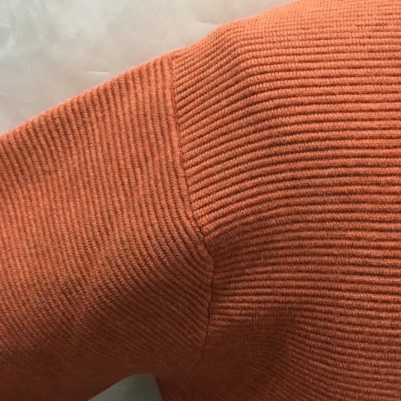 メンズ メルローズ MEN S MELROSE ニット、セーター 長袖 長袖ニットカットソー ニット セーター クルーネックニット 4 無地 橙 / オレンジ /  メンズ USED 古着 中古 10116867