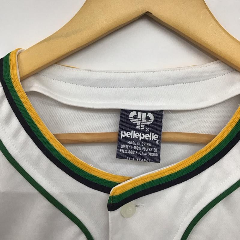 ペレペレ PELLEPELLE シャツ、ブラウス 半袖 XL ロゴ、文字 白 / ホワイト /  メンズ USED 古着 中古 10144892