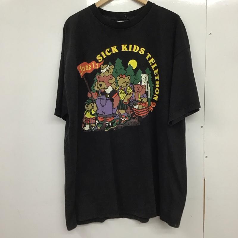 古着 USED Tシャツ 半袖 半袖カットソー プリントTシャツ クルーネックカットソー 古着 XL プリント ダークグレー / ダークグレー /  メンズ USED 古着 中古 10148812