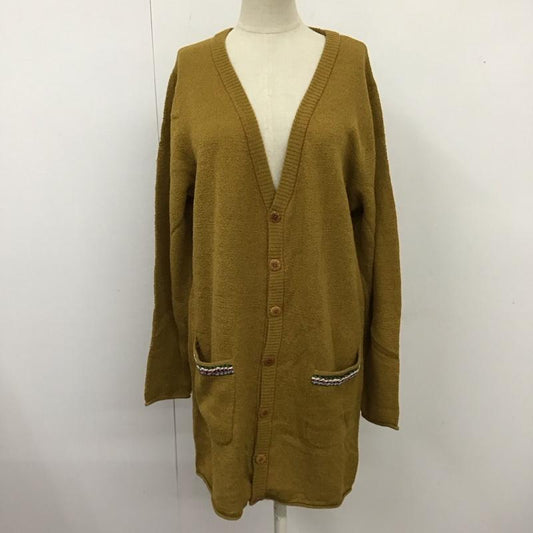 チチカカ チチカカ カーディガン 長袖 M 無地 マスタード / マスタード /  レディース USED 古着 中古 10121382