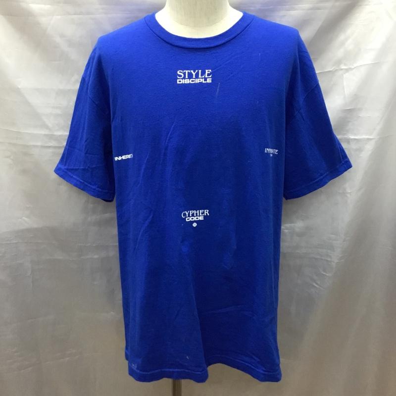 古着 USED Tシャツ 半袖 Cypher code クルーネック L ロゴ、文字 青 / ブルー /  メンズ USED 古着 中古 10117191