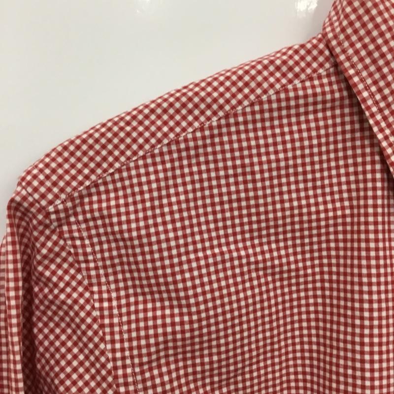 ラルフローレン RALPHLAUREN シャツ、ブラウス 長袖 長袖シャツ チェックシャツ カラーシャツ 長袖カットソー 150cm ロゴ、文字 白 / ホワイト / X 赤 / レッド /  ボーイズ USED 古着 中古 10116539