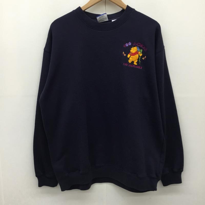 ユーズドクロージング used clothes トレーナー 長袖 90s POOH くまのプーさん L キャラクター 紺 / ネイビー /  メンズ USED 古着 中古 10142524