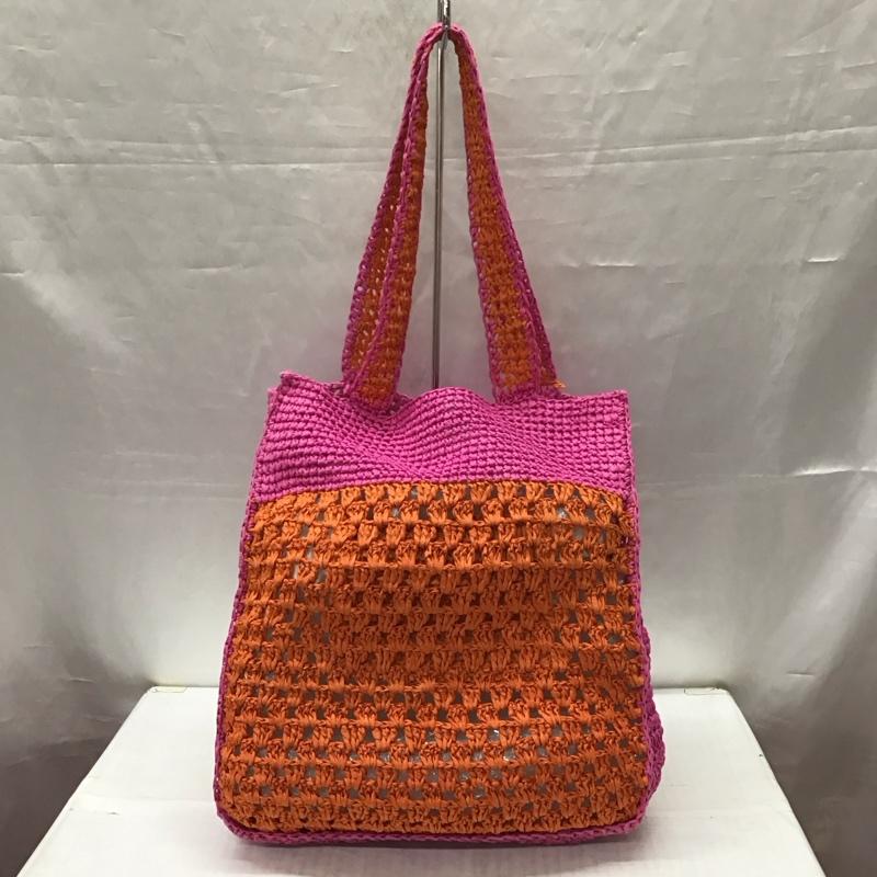 ザラ ZARA トートバッグ トートバッグ 6147 910 060 ペーパーバッグ 無地 橙 / オレンジ / X マゼンタ / マゼンタ /  レディース USED 古着 中古 10116447