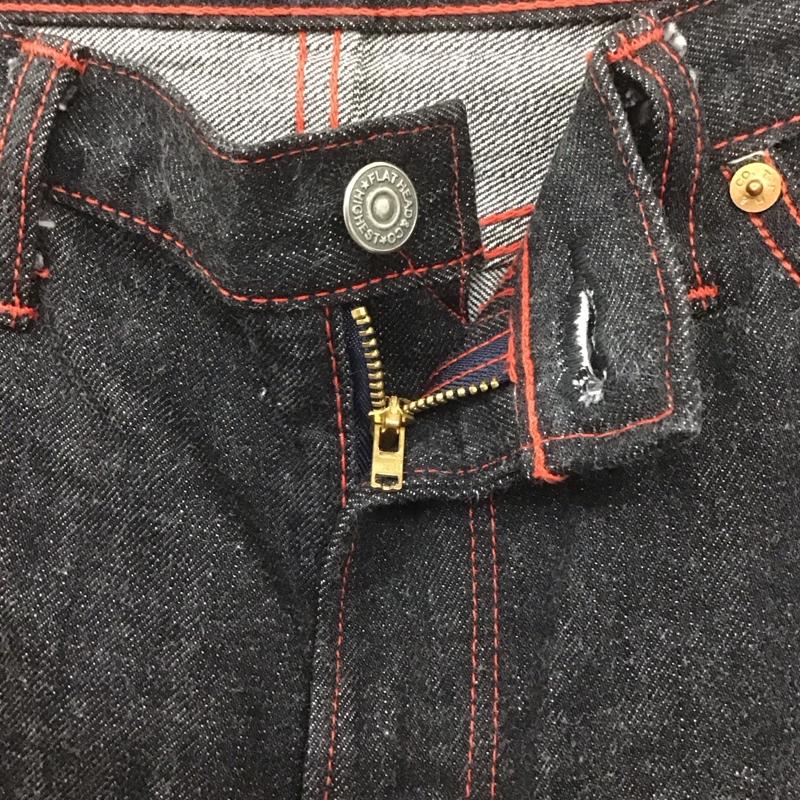 フラットヘッド The Flat Head パンツ デニム、ジーンズ デニムパンツ ストレートパンツ スリムパンツ カジュアルパンツ 32インチ 無地 黒 / ブラック /  メンズ USED 古着 中古 10107764