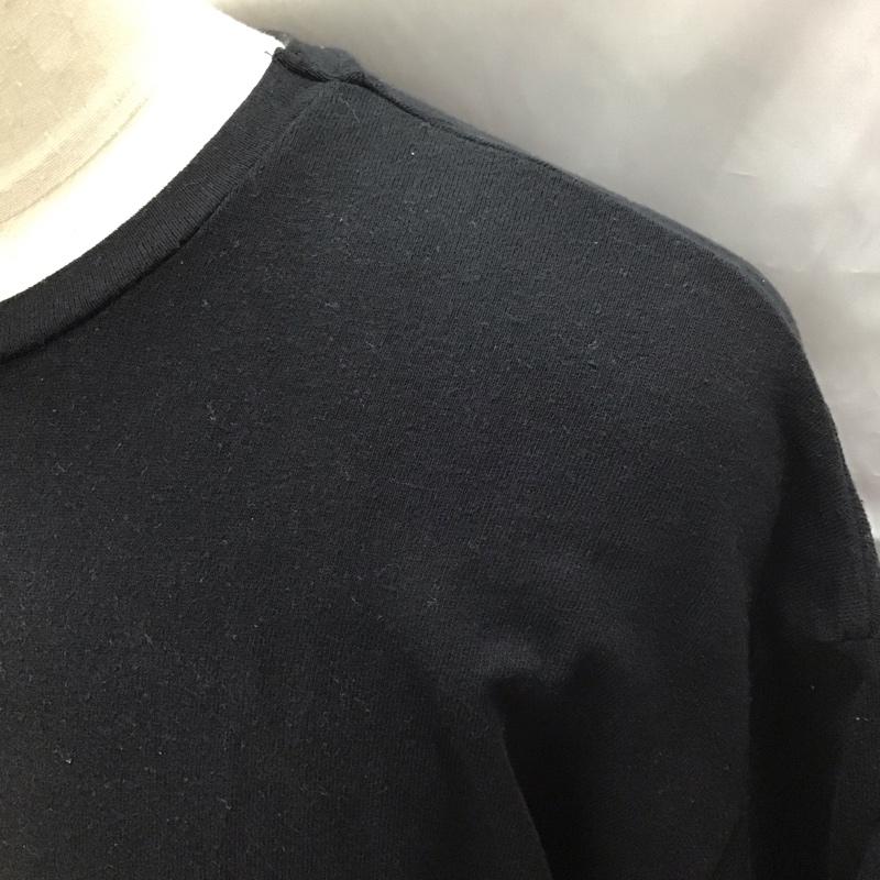 ザラ ZARA Tシャツ 半袖 半袖カットソー プリントTシャツ クルーネックカットソー L プリント 黒 / ブラック /  メンズ USED 古着 中古 10113199