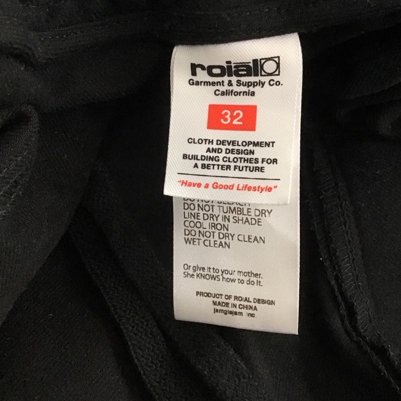 ロイヤル roial パンツ スラックス ワイドパンツ カジュアルパンツ ワークパンツ 32インチ 無地 黒 / ブラック /  メンズ USED 古着 中古 10146744
