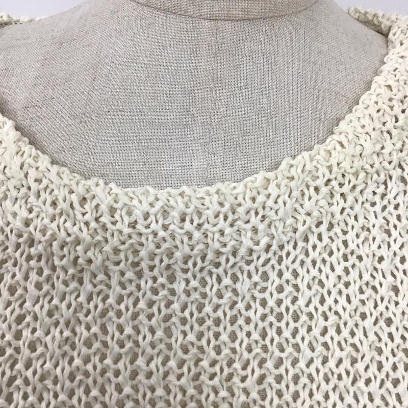 トゥデイフル TODAYFUL ワンピース ひざ丈スカート 12210507 Fringe Pattern Knitvest 38 無地 アイボリー / アイボリー /  レディース USED 古着 中古 10107343