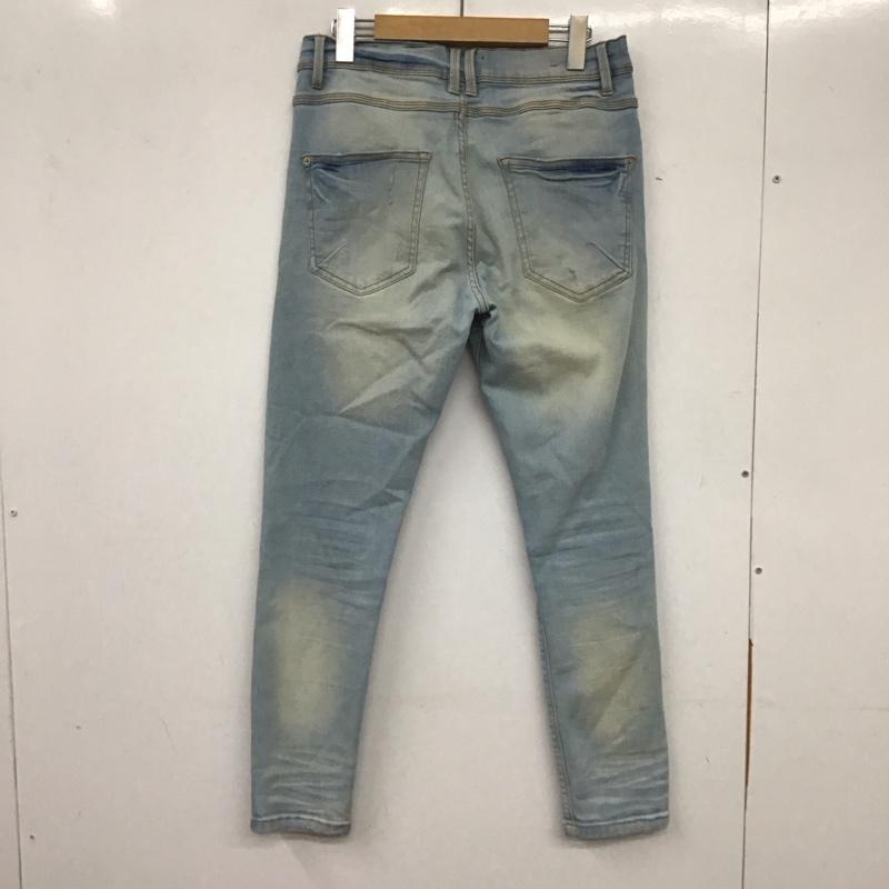 ザラメン ZARA MAN パンツ デニム、ジーンズ デニムパンツ スリムパンツ カジュアルパンツ ストレッチパンツ 42インチ ダメージ加工 インディゴ / インディゴ /  メンズ USED 古着 中古 10136646