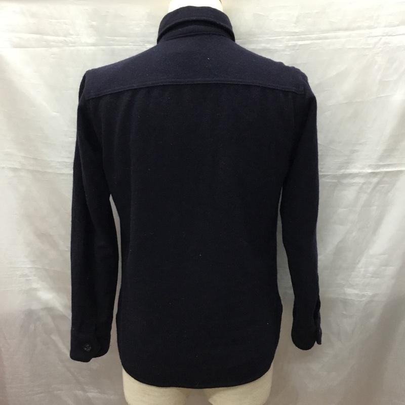 ブルーブルー BLUE BLUE シャツ、ブラウス 長袖 ワークシャツ 1 ロゴ、文字 紺 / ネイビー /  メンズ USED 古着 中古 10121233
