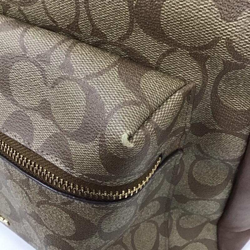 コーチ COACH リュックサック、デイパック リュックサック、デイバッグ F58314 シグネチャー 総柄 茶 / ブラウン /  メンズ USED 古着 中古 10123328