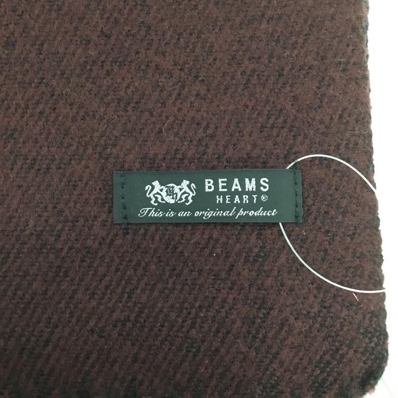 ビームス BEAMS マフラー マフラー 42-45-0060-544 フリンジ 無地 ボルドー / ボルドー / X チャコールグレー / チャコールグレー /  メンズ USED 古着 中古 10130564