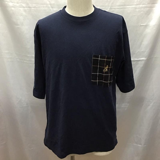 カンゴール KANGOL Tシャツ 半袖 7525-600-0053 NM KANGOL PKT TEE coen別注 L ワンポイント 紺 / ネイビー /  メンズ USED 古着 中古 10117049