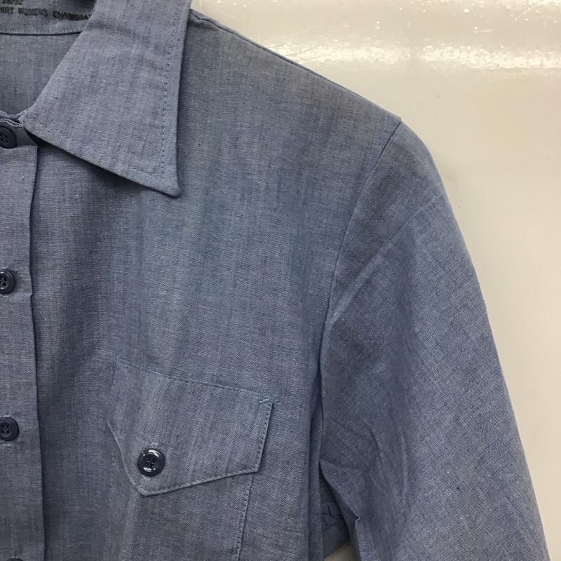 古着 USED シャツ、ブラウス 長袖 長袖シャツ 無地シャツ カラーシャツ 無地 水色 / ライトブルー /  レディース USED 古着 中古 10147823