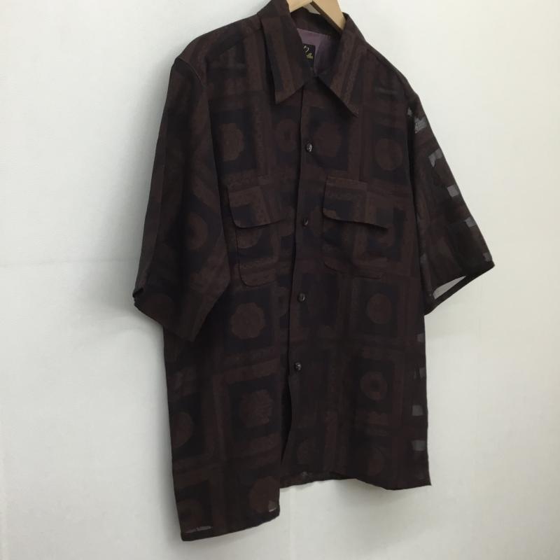 ニードルス Needles シャツ、ブラウス 半袖 Classic Shirts MR135 M 総柄 茶 / ブラウン /  メンズ USED 古着 中古 10127268