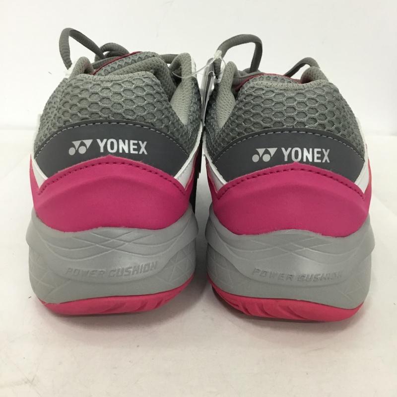 ヨネックス YONEX スニーカー スニーカー SHT103 テニスシューズ パワークッション103 箱有 24cm 24.0cm ロゴ、文字 白 / ホワイト / X 灰 / グレー / X 桃 / ピンク /  レディース USED 古着 中古 10147964