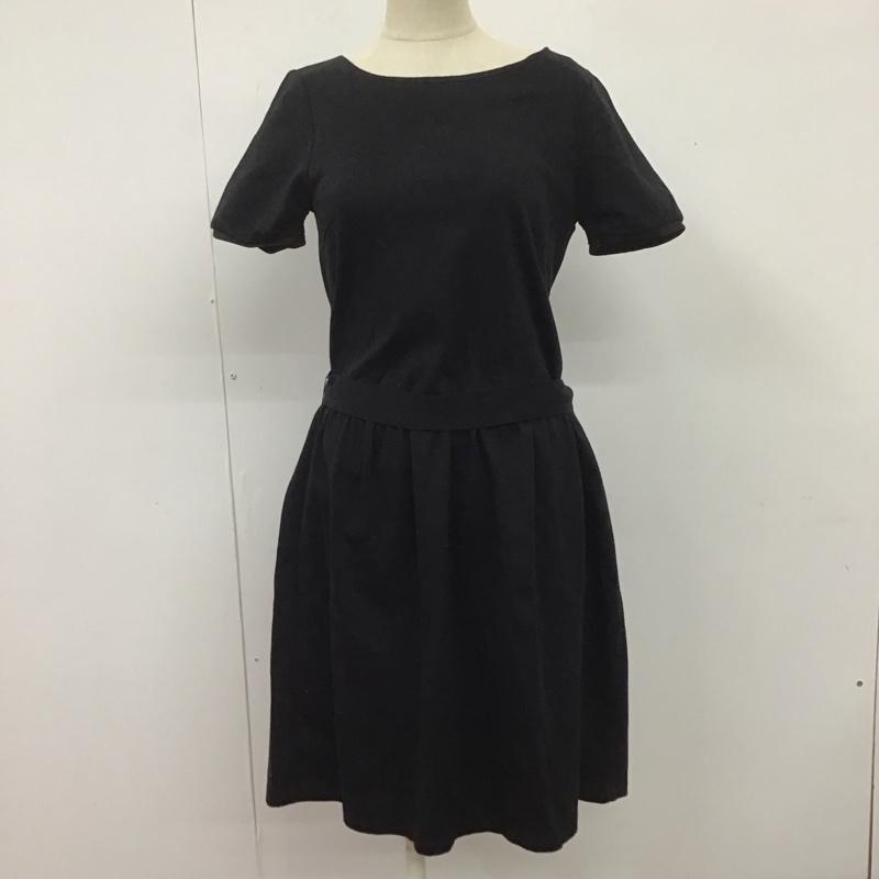 マッキントッシュフィロソフィー MACKINTOSH PHILOSOPH ワンピース ひざ丈スカート 36 無地 黒 / ブラック /  レディース USED 古着 中古 10107349