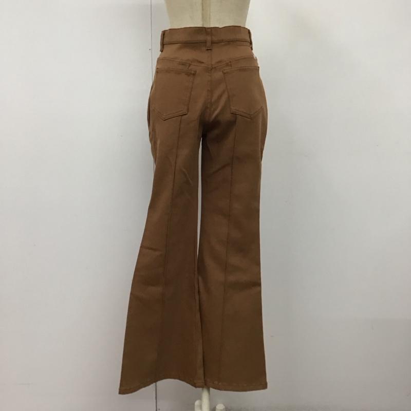 スライ SLY ボトムス ボトムス 030ESZ12-3760 WASH ME HW PINTUCK FLARE PT-E フレアパンツ 26 無地 茶 / ブラウン /  レディース USED 古着 中古 10120147