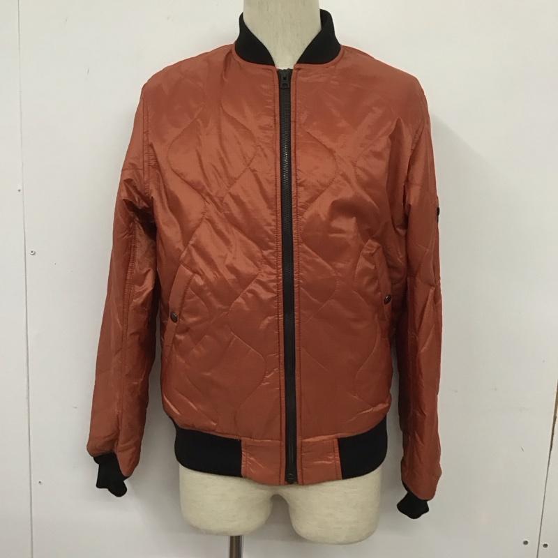 アルファ ALPHA ジャケット、上着 フライトジャケット TA1597-062 キルティング MA-1 L 無地 黒 / ブラック / X 橙 / オレンジ /  メンズ USED 古着 中古 10108268