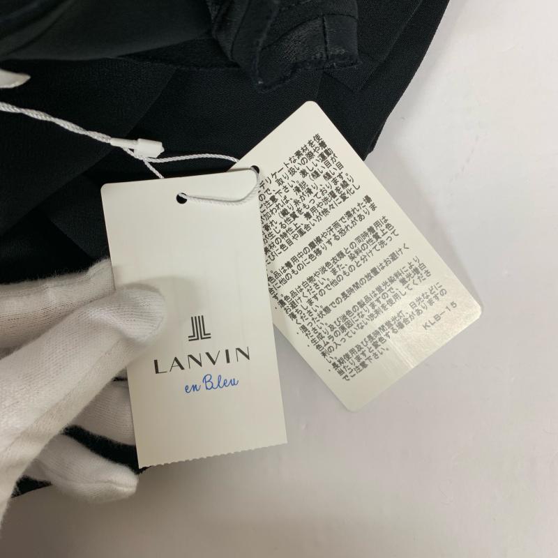 ランバンオンブルー LANVIN en Bleu ワンピース ひざ丈スカート 38 無地 黒 / ブラック /  レディース USED 古着 中古 10014687